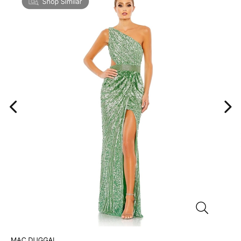 Gorgeous! LIKE NEW. Sequined one shoulder draped dress.